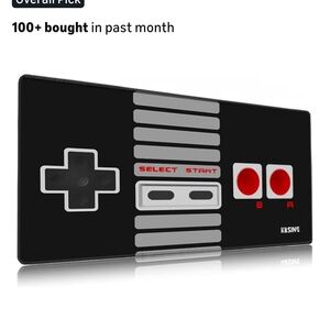 Classic Gaming Controller Mat - Black and Red